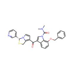 CN(C)C(=O)n1cc(C(=O)c2ccn3c2CS[C@@H]3c2cccnc2)c2cccc(OCc3ccccc3)c21 ZINC000026731216