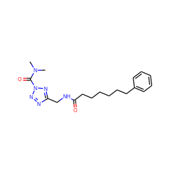 CN(C)C(=O)n1nnc(CNC(=O)CCCCCCc2ccccc2)n1 ZINC000045495318