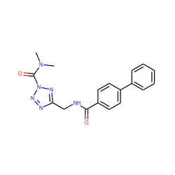 CN(C)C(=O)n1nnc(CNC(=O)c2ccc(-c3ccccc3)cc2)n1 ZINC000042889056