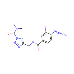 CN(C)C(=O)n1nnc(CNC(=O)c2ccc(N=[N+]=[N-])c(I)c2)n1 ZINC000040379296