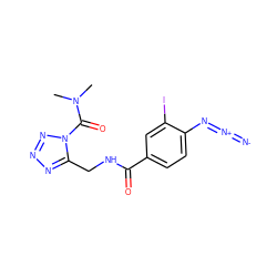 CN(C)C(=O)n1nnnc1CNC(=O)c1ccc(N=[N+]=[N-])c(I)c1 ZINC000038216703