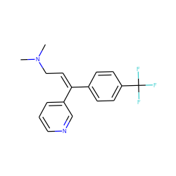 CN(C)C/C=C(/c1ccc(C(F)(F)F)cc1)c1cccnc1 ZINC000029315937