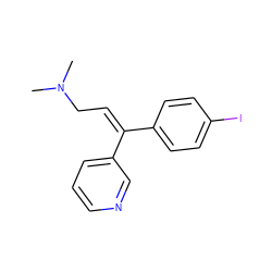 CN(C)C/C=C(/c1ccc(I)cc1)c1cccnc1 ZINC000029319688