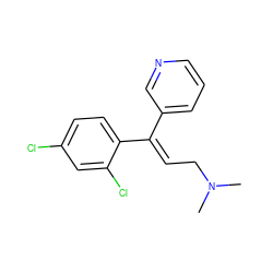 CN(C)C/C=C(\c1cccnc1)c1ccc(Cl)cc1Cl ZINC000029315184