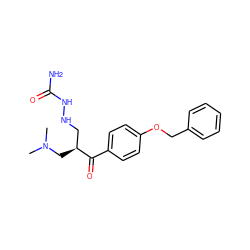 CN(C)C[C@@H](CNNC(N)=O)C(=O)c1ccc(OCc2ccccc2)cc1 ZINC000013741939