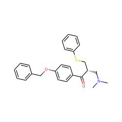 CN(C)C[C@@H](CSc1ccccc1)C(=O)c1ccc(OCc2ccccc2)cc1 ZINC000013741933