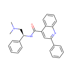 CN(C)C[C@@H](NC(=O)c1cc(-c2ccccc2)nc2ccccc12)c1ccccc1 ZINC000026006856