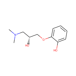 CN(C)C[C@@H](O)COc1ccccc1O ZINC000028762337