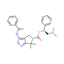 CN(C)C[C@@H](OC(=O)N1Cc2c(n[nH]c2NC(=O)c2ccccc2)C1(C)C)c1ccccc1 ZINC000084727551