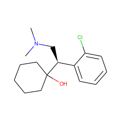 CN(C)C[C@@H](c1ccccc1Cl)C1(O)CCCCC1 ZINC000005958016