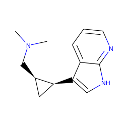 CN(C)C[C@@H]1C[C@@H]1c1c[nH]c2ncccc12 ZINC000028960023