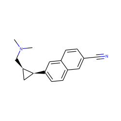 CN(C)C[C@@H]1C[C@@H]1c1ccc2cc(C#N)ccc2c1 ZINC000028960542