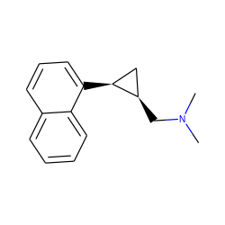 CN(C)C[C@@H]1C[C@@H]1c1cccc2ccccc12 ZINC000028960233