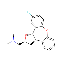 CN(C)C[C@@H]1C[C@@H]2c3ccccc3Oc3ccc(F)cc3[C@H]2O1 ZINC000013611459