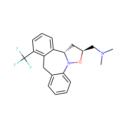 CN(C)C[C@@H]1C[C@H]2c3cccc(C(F)(F)F)c3Cc3ccccc3N2O1 ZINC000013437159