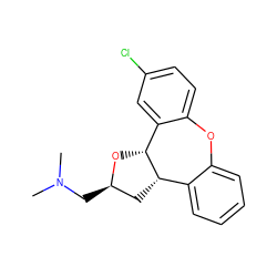 CN(C)C[C@@H]1C[C@H]2c3ccccc3Oc3ccc(Cl)cc3[C@H]2O1 ZINC000013980700