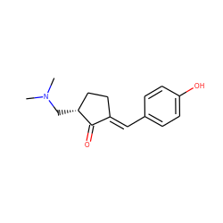 CN(C)C[C@@H]1CC/C(=C\c2ccc(O)cc2)C1=O ZINC000001618772