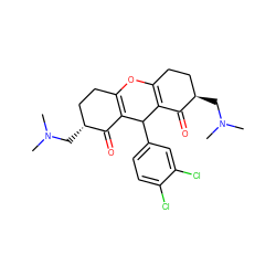 CN(C)C[C@@H]1CCC2=C(C1=O)C(c1ccc(Cl)c(Cl)c1)C1=C(CC[C@@H](CN(C)C)C1=O)O2 ZINC000001588176