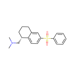 CN(C)C[C@@H]1CCCc2cc(S(=O)(=O)c3ccccc3)ccc21 ZINC000043130648