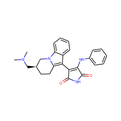 CN(C)C[C@@H]1CCc2c(C3=C(Nc4ccccc4)C(=O)NC3=O)c3ccccc3n2C1 ZINC000103203072