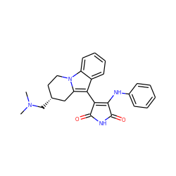 CN(C)C[C@@H]1CCn2c(c(C3=C(Nc4ccccc4)C(=O)NC3=O)c3ccccc32)C1 ZINC000034011384