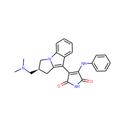 CN(C)C[C@@H]1Cc2c(C3=C(Nc4ccccc4)C(=O)NC3=O)c3ccccc3n2C1 ZINC000103204147