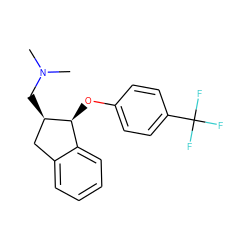 CN(C)C[C@@H]1Cc2ccccc2[C@@H]1Oc1ccc(C(F)(F)F)cc1 ZINC000003777600