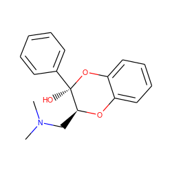 CN(C)C[C@@H]1Oc2ccccc2O[C@]1(O)c1ccccc1 ZINC000000283833