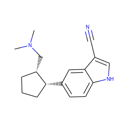 CN(C)C[C@H]1CCC[C@H]1c1ccc2[nH]cc(C#N)c2c1 ZINC000036428866