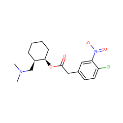 CN(C)C[C@H]1CCCC[C@H]1OC(=O)Cc1ccc(Cl)c([N+](=O)[O-])c1 ZINC000003181660