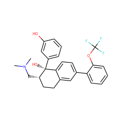 CN(C)C[C@H]1CCc2cc(-c3ccccc3OC(F)(F)F)ccc2[C@]1(O)c1cccc(O)c1 ZINC000653821020