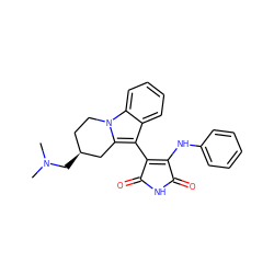 CN(C)C[C@H]1CCn2c(c(C3=C(Nc4ccccc4)C(=O)NC3=O)c3ccccc32)C1 ZINC000034011385