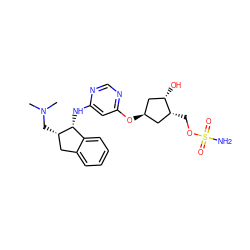 CN(C)C[C@H]1Cc2ccccc2[C@H]1Nc1cc(O[C@H]2C[C@H](O)[C@H](COS(N)(=O)=O)C2)ncn1 ZINC000114583921