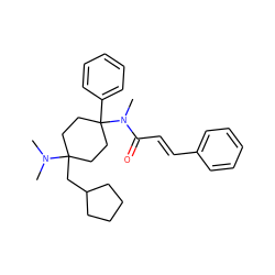 CN(C)C1(CC2CCCC2)CCC(c2ccccc2)(N(C)C(=O)/C=C/c2ccccc2)CC1 ZINC000146998176