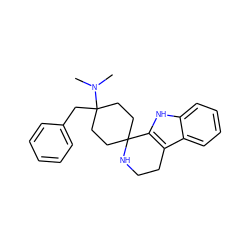 CN(C)C1(Cc2ccccc2)CCC2(CC1)NCCc1c2[nH]c2ccccc12 ZINC000114383760