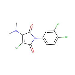 CN(C)C1=C(Cl)C(=O)N(c2ccc(Cl)c(Cl)c2)C1=O ZINC000000272582