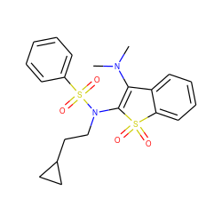 CN(C)C1=C(N(CCC2CC2)S(=O)(=O)c2ccccc2)S(=O)(=O)c2ccccc21 ZINC000115234039