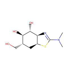 CN(C)C1=N[C@H]2[C@H](C[C@H](CO)[C@@H](O)[C@@H]2O)S1 ZINC000147659187