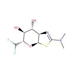 CN(C)C1=N[C@H]2[C@H](O[C@H](C(F)F)[C@@H](O)[C@@H]2O)S1 ZINC000200872189