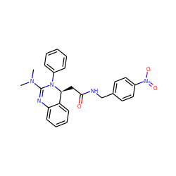 CN(C)C1=Nc2ccccc2[C@H](CC(=O)NCc2ccc([N+](=O)[O-])cc2)N1c1ccccc1 ZINC000049844827