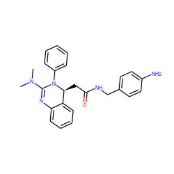 CN(C)C1=Nc2ccccc2[C@H](CC(=O)NCc2ccc(N)cc2)N1c1ccccc1 ZINC000049844780