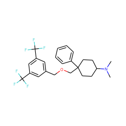 CN(C)C1CCC(COCc2cc(C(F)(F)F)cc(C(F)(F)F)c2)(c2ccccc2)CC1 ZINC000103250842