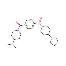 CN(C)C1CCN(C(=O)c2ccc(C(=O)N3CCC(N4CCCC4)CC3)cc2)CC1 ZINC000096284365