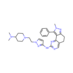 CN(C)C1CCN(CCn2ccc(Nc3ncc4c(n3)-c3c(nn(C)c3-c3ccccc3)CC4)n2)CC1 ZINC000141172699