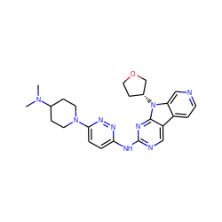 CN(C)C1CCN(c2ccc(Nc3ncc4c5ccncc5n([C@@H]5CCOC5)c4n3)nn2)CC1 ZINC000169706839