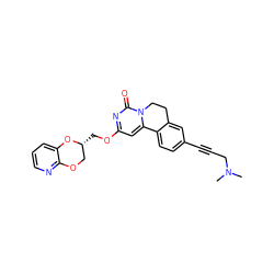 CN(C)CC#Cc1ccc2c(c1)CCn1c-2cc(OC[C@@H]2COc3ncccc3O2)nc1=O ZINC000220107562