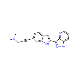 CN(C)CC#Cc1ccc2cc(-c3n[nH]c4cccnc34)[nH]c2c1 ZINC000066075374