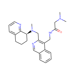 CN(C)CC(=O)NCc1c(CN(C)[C@H]2CCCc3cccnc32)ncc2ccccc12 ZINC000049071299