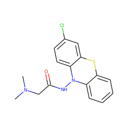 CN(C)CC(=O)NN1c2ccccc2Sc2cc(Cl)ccc21 ZINC000068196775