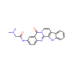 CN(C)CC(=O)Nc1ccc2nc3c4[nH]c5ccccc5c4ccn3c(=O)c2c1 ZINC000096258336